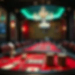 Overview of Baccarat game table setup