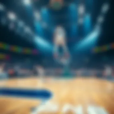 NBA Court Match Highlights NBA court showing match highlights